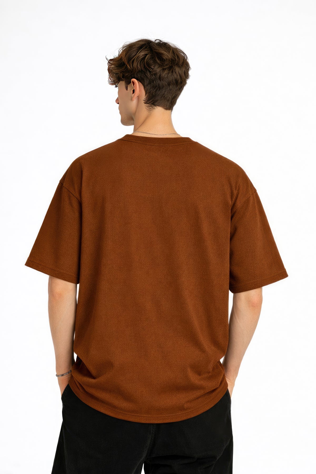 Bear2 - Oversize Tişört KAHVE