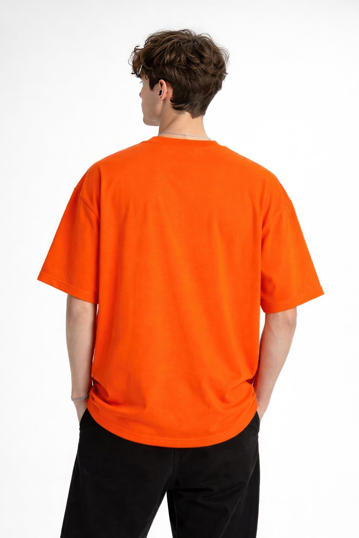 Deer - Oversize Erkek Tişört TURUNCU
