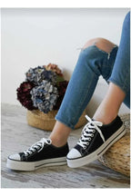 KN103 - Siyah Keten 5 cm Boy Uzatan Sneaker Kalın Taban Kısa Sıyah 5CM