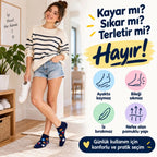 Lacivert Fast Food Hamburger Patates Desenli Patik Çorap 3'lü Eğlenceli Günlük Kısa Bilek Çorap Seti