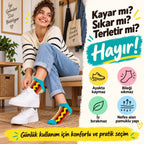 Hot Dog Desenli Patik 6'lı Çorap Seti | Renkli Eğlenceli Günlük Kısa Bilek Çorap Çoklu Paket Fırsatı