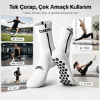 Kaydırmaz Futbol Çorabı Beyaz | Bilek Destekli, Denge ve Tutuş Sunan Spor Çorabı
