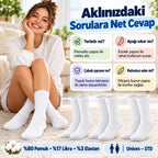 Unisex Beyaz Soket Çorap 3'lü Set %80 Pamuk Dikişsiz Burun Takviyeli Esnek Günlük Spor Çorabı Konfor