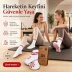 DB LINE Kaydırmaz Yoga Pilates Çorabı 8'li | Pamuklu Silikon Taban, Barre Stüdyo Spor