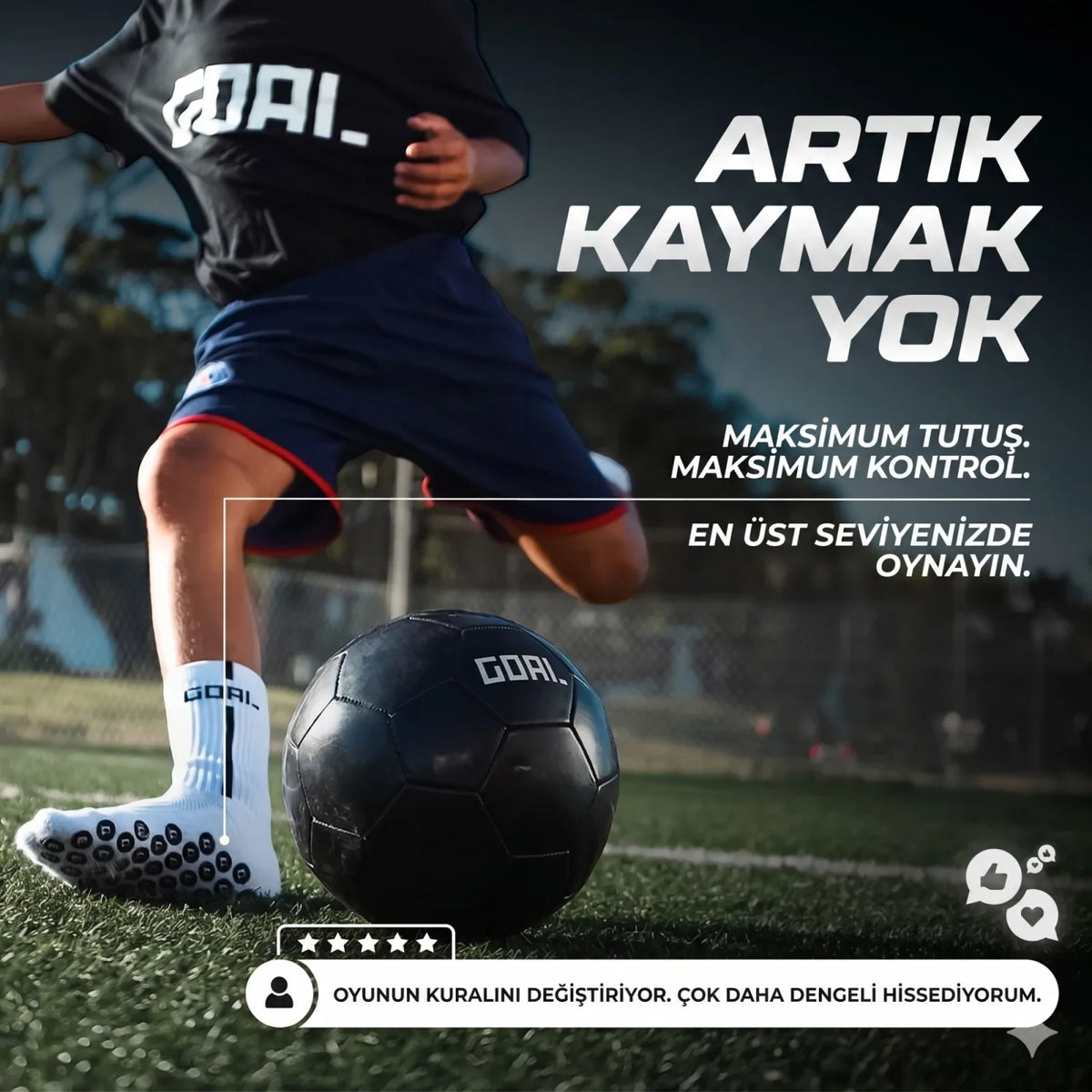 Kaydırmaz Futbol Çorabı Beyaz | Bilek Destekli, Denge ve Tutuş Sunan Spor Çorabı