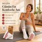 DB LINE Kaydırmaz Yoga Pilates Çorabı 4'lü | Pamuklu Silikon Taban, Barre Stüdyo Spor
