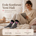 12’li Kadın Kışlık Havlu Çorap Sıcak Tutan Karışık Desenli Ekonomik Çoklu Çorap Seti