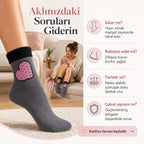 6’lı Kadın Kışlık Havlu Çorap Sıcak Tutan Karışık Desenli Yumuşak Çoklu Çorap Seti