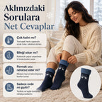 3’lü Kadın Kışlık Havlu Çorap Sıcak Tutan Yumuşak Karışık Desenli Günlük Çorap Seti