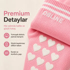 DB LINE Kaydırmaz Pilates Yoga Çorabı Pamuklu Silikon Tabanlı Barre Stüdyo Spor Çorabı