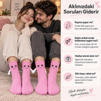 Mıknatıslı El Ele 2'li Unisex Tutuşan Sevimli Çorap 36-44 | Çift Hediyesi, Pamuklu Renkli Crew Model