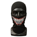 Unisex Tam Yüz Balaklava Diş Desenli Kışlık Maske Nefes Alan Esnek Kask Altı Boyunluk Yumuşak Viskoz