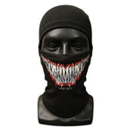 Unisex Tam Yüz Balaklava Diş Desenli Kışlık Maske Nefes Alan Esnek Kask Altı Boyunluk Yumuşak Viskoz
