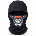 Unisex Şık Palyaço Desenli Balaklava Kışlık Tam Yüz Maske Termal Nefes Alan Esnek Kask Altı Boyunluk