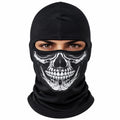 Unisex Kurukafa Desenli Balaklava Kışlık Tam Yüz Maske Nefes Alan Esnek Kask Altı Boyunluk Siyah Set
