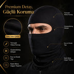 Unisex Siyah Balaklava Tek Beden | Viskoz Kask İçi Motosiklet Outdoor Maske