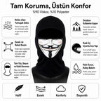 Unisex  Baskılı Balaklava 1 Adet Tek Beden Viskoz Kask İçi Motosiklet Maskesi