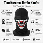 Unisex Palyaço Baskılı Balaklava Maske 1 Adet Tek Beden Viskoz Kask İçi Outdoor Motosiklet Maskesi