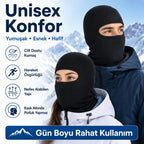 Unisex Siyah Balaklava Tek Beden | Viskoz Kask İçi Motosiklet Outdoor Maske