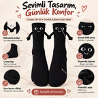 Mıknatıslı El Ele Unisex Tutuşan Sevimli Çorap 36-44 | Çift Hediyesi, Pamuklu Renkli Crew Model