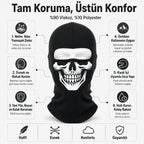 Unisex Kuru Kafa Baskılı Balaklava 1 Adet Tek Beden Viskoz Kask İçi Motosiklet Maskesi