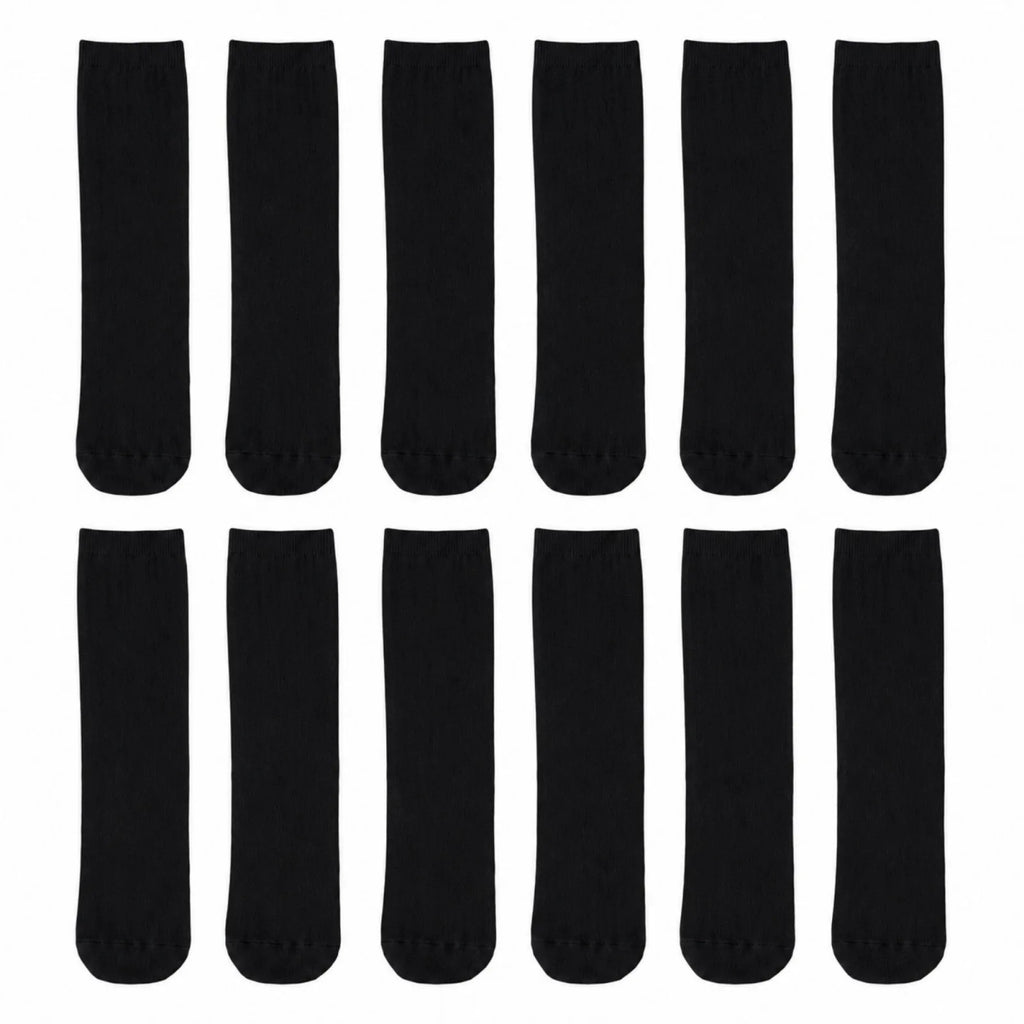 Kadın 40 Denye 12'li İnce Anne Çorabı Dizaltı Topuksuz Esnek Günlük Kullanım Çorabı Ten Siyah Bronz Vizon