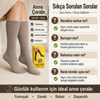 Kadın 40 Denye 6'lı İnce Anne Çorabı Dizaltı Topuksuz Esnek Günlük Kullanım Çorabı Ten Siyah Bronz Vizon