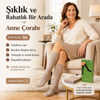 Kadın 70 Denye Kalın Anne Çorabı 6'lı | Dizaltı Topuksuz Esnek, Ten Siyah Bronz Vizon