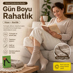 Kadın 70 Denye Kalın Anne Çorabı 12'li | Dizaltı Topuksuz Esnek, Ten Siyah Bronz Vizon