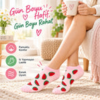 Kadın Karpuz 6'lı Desenli Patik Çorap Pamuklu Dikişsiz Sneaker Uyumlu Eğlenceli Yazlık Set