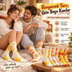 Unisex Batik Desenli Çorap 3'lü Set Pamuklu Renkli Uzun Soket Dikişsiz Nefes Alan Günlük Spor Çorabı