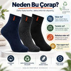 Erkek Çorap 12'li Dikişsiz Havlu Çorap | Orta Konç, Sıcak Tutan, Yumuşak ve Dayanıklı