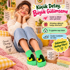 Kadın Avokado 12'li Desenli Patik Çorap Pamuklu Dikişsiz Sneaker Uyumlu Eğlenceli Günlük Set