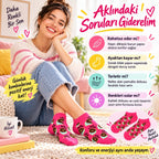 Kadın Fuşya Limon Desenli Patik Çorap 12'li Paket | Renkli, Rahat ve Esnek Günlük Kısa Çorap