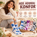 Unisex Batik Desenli Çorap 5'li Set Pamuklu Renkli Uzun Soket Dikişsiz Nefes Alan Günlük Spor Çorabı