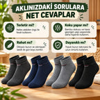 Erkek Bambu Patik Çorap 4'lü Set Yumuşak Dikişsiz Nefes Alan Sıkmayan Lastikli Günlük Rahat Çorap