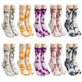 Unisex Batik Desenli Çorap 10'lu Set Renkli Pamuklu Uzun Soket Dikişsiz Nefes Alan Günlük Spor Çorabı