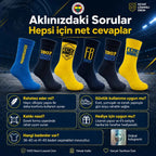Fenerbahçe Taraftar Çorabı 6’lı Set – Sarı Lacivert FB 1907 Desenli Yetişkin Günlük Çorap