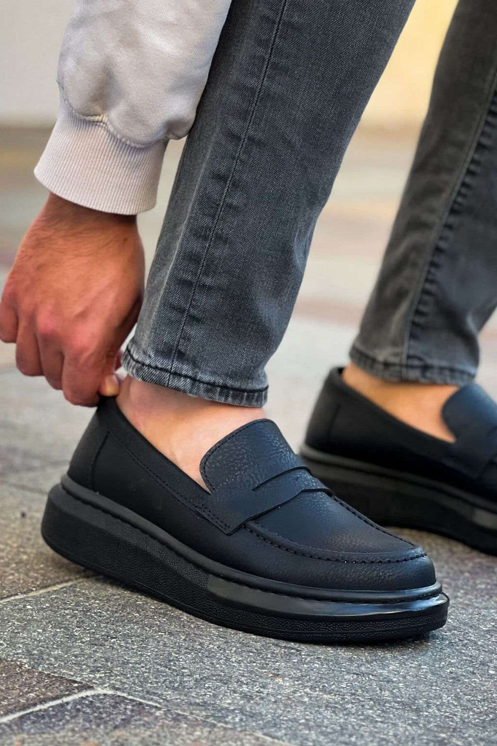 Robert - RS615 Siyah  Erkek Loafer Ayakkabı SIYAH ST