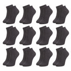 Erkek Pamuklu Patik Çorap 12'li 39-44 | Dikişsiz Burun, Koku Karşıtı, Nefes Alan Sneaker