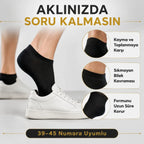 Erkek Pamuklu Patik Çorap 12'li 39-44 | Dikişsiz Burun, Koku Karşıtı, Nefes Alan Sneaker