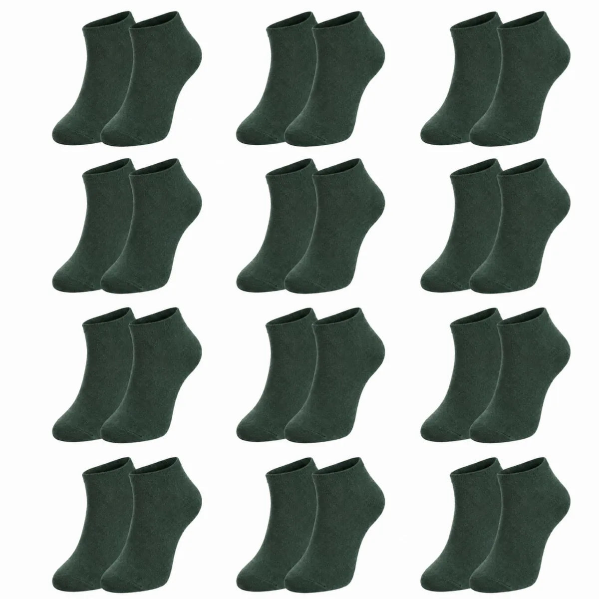 Erkek Pamuklu Patik Çorap 12'li 39-44 | Dikişsiz Burun, Koku Karşıtı, Nefes Alan Sneaker