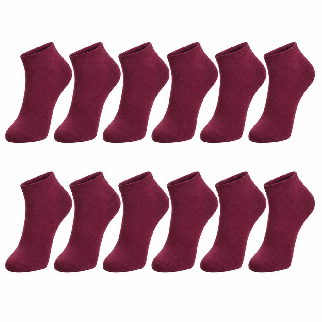 Erkek Pamuklu Patik Çorap 12'li 39-44 | Dikişsiz Burun, Koku Karşıtı, Nefes Alan Sneaker