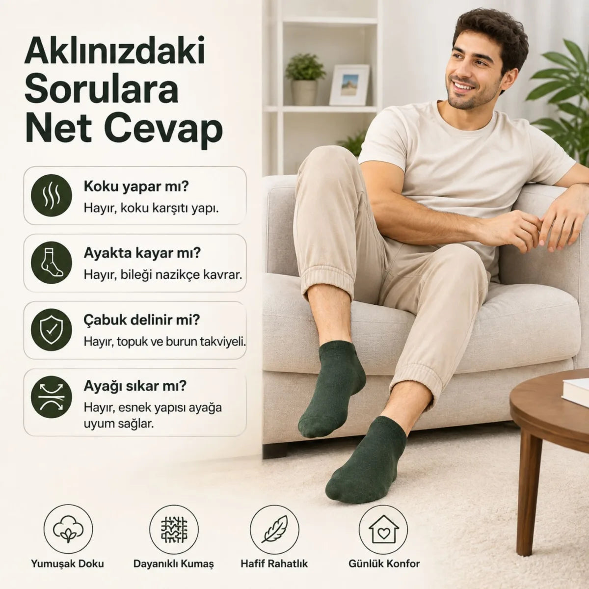 Erkek Pamuklu Patik Çorap 12'li 39-44 | Dikişsiz Burun, Koku Karşıtı, Nefes Alan Sneaker