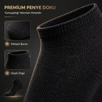Erkek Pamuklu Patik Çorap 6’lı Paket 39-44 | Dikişsiz Burun, Koku Karşıtı, Nefes Alan Kısa Konç Sneaker Çorabı