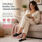 Kadın Kalp Desenli Görünmez Babet Çorap 12'li | Pamuklu Kaymaz Topuk, Siyah Beyaz Karışık