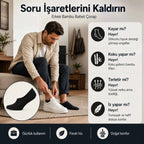 Erkek Bambu 6’lı Babet Çorap Görünmez No Show Dikişsiz Silikon Topuklu