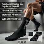 Erkek Kaydırmaz Futbol Basketbol Tenis Spor Çorap | Siyah Kaymaz Tabanlı Dikişsiz Parfümlü