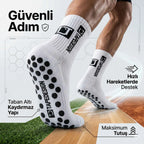 Erkek Kaydırmaz Futbol Basketbol Tenis Spor Çorap | Beyaz Kaymaz Tabanlı Dikişsiz Parfümlü