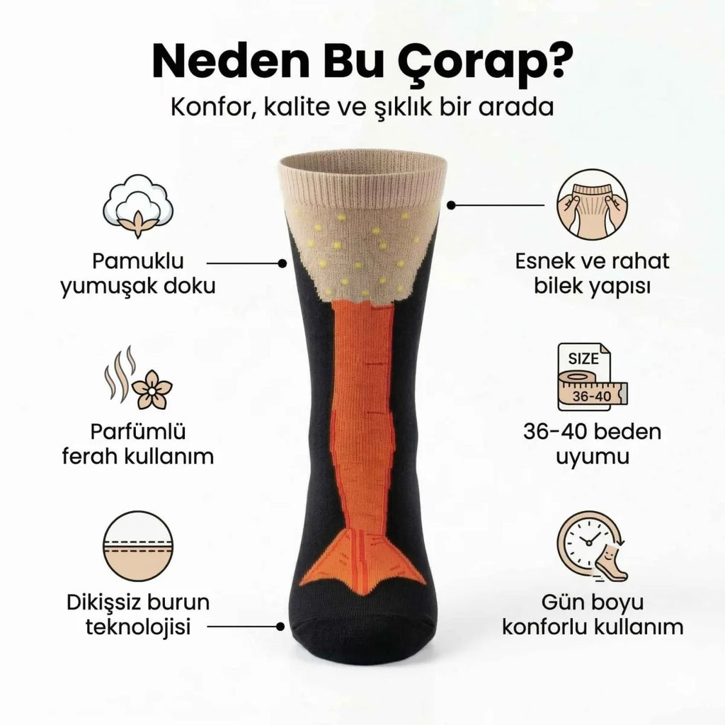 Kadın Kaz Ayağı Desenli Pamuklu Çorap 36-40 | Dikişsiz Burun, Esnek, Nefes Alan Siyah Soket